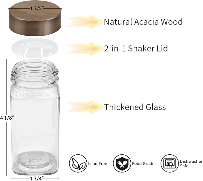 ZEHIQ 30Pcs Glass Spice Jars - Image 2