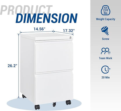 2 Drawer Vertical File Cabinet - Image 3