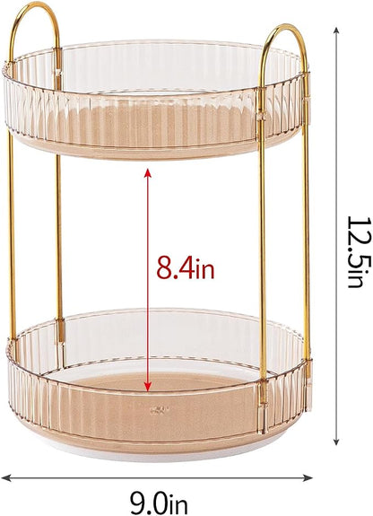 360° Rotating Makeup Organizer for Vanity - Image 2