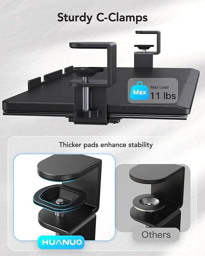 HUANUO Keyboard Tray Under Desk, Keyboard Holder - Image 5