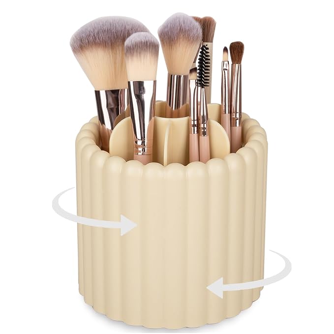 Anyoifax 360 Rotating Makeup Brush Holder 7 Slots Make Up Brush Organizer by Anyoifax