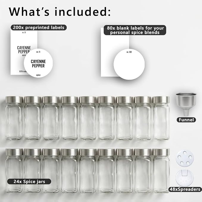 Deco haus Empty Glass Spice Jars - Image 2