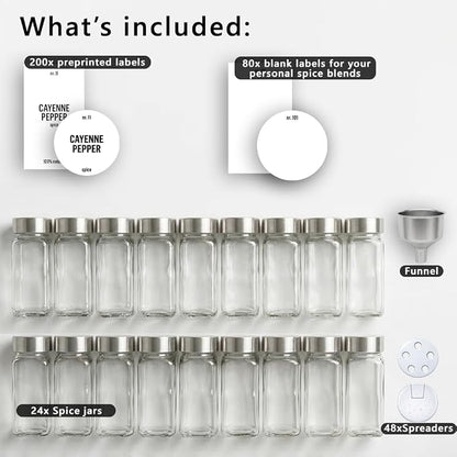 Deco haus Empty Glass Spice Jars - Image 2