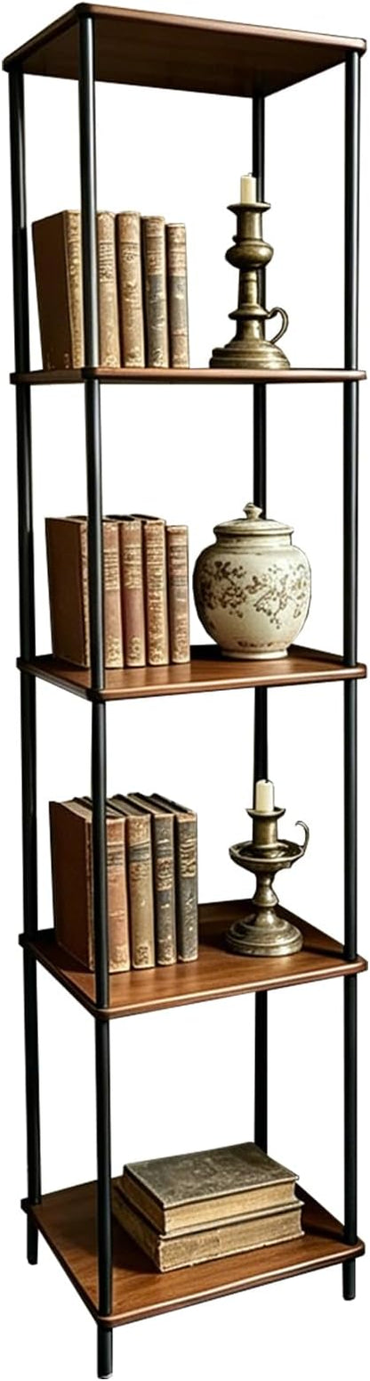5 Tier Corner Bookshelf, Wooden Standing Shelf Unit - Image 7