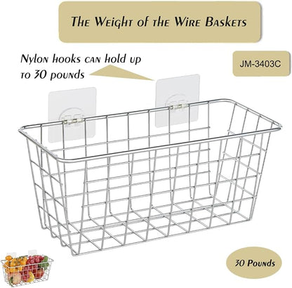 JUNCHU CHERRY 2 Pack Hanging Storage Basket, Bathroom Basket, Household Goods - Image 8