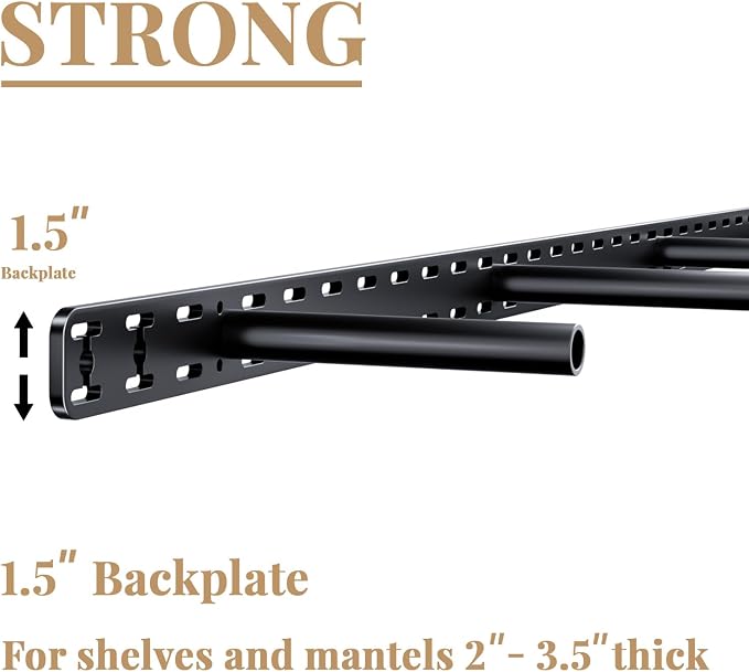 1 Pack Large Shelf Brackets Long Floating Shelf Bracket Invisible Floating - Image 4