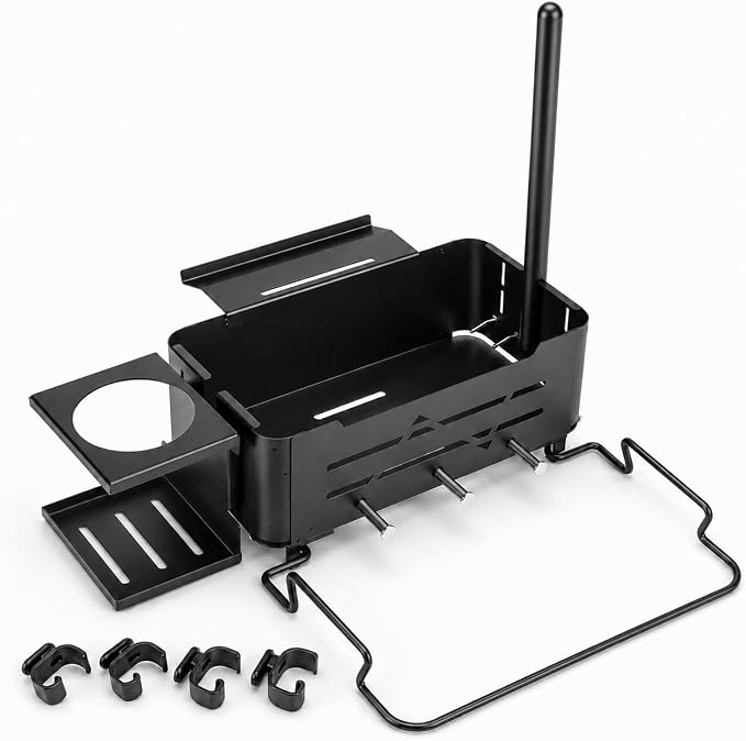 QuliMetal Grill Organizer Kit for Weber Works – Rail‑Mounted Grill Accessory Set by QuliMetal