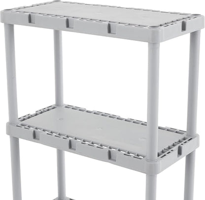 Gracious Living 4 Pack Light Duty Storage Shelves, Knect-A-Shelf 4-Shelf Solid - Image 8
