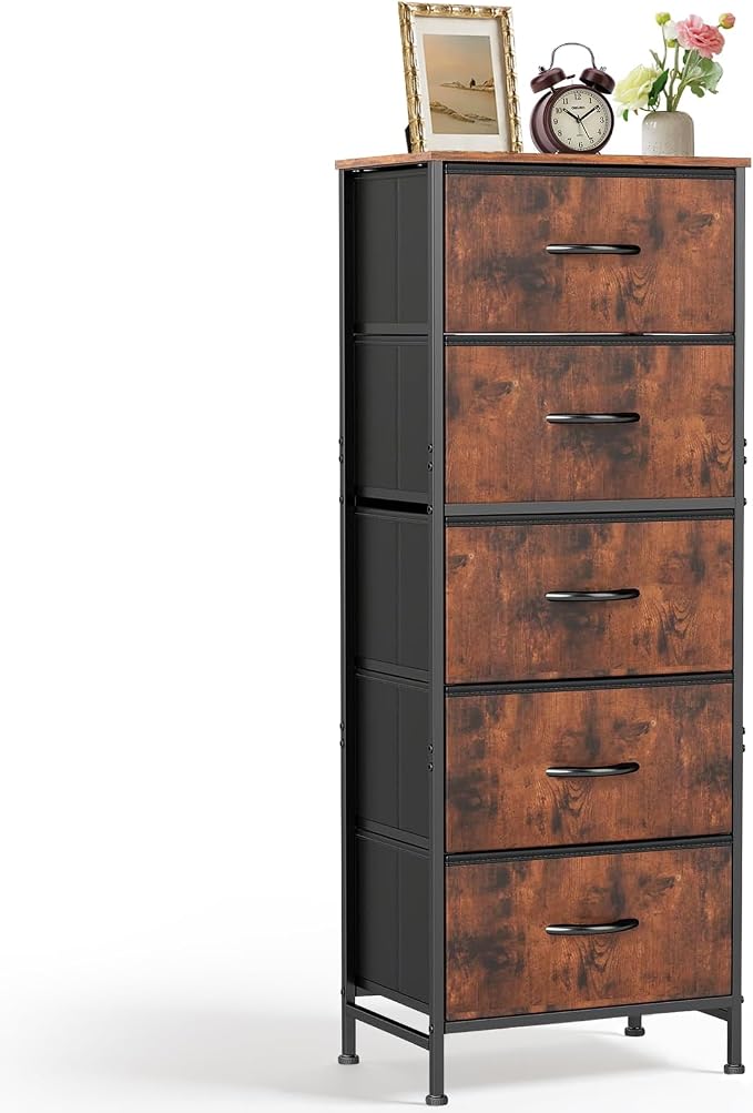 5 Drawers Dresser for Bedroom Fabric Storage Tower by SageNest