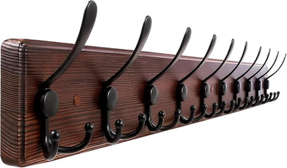 38.6'' Large Coat Rack Wall Mount Coat Hooks Coat Hanger by Kuhome