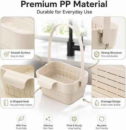 Foldable Sink Drain Basket, Hang Collapsible, Colander - Image 4
