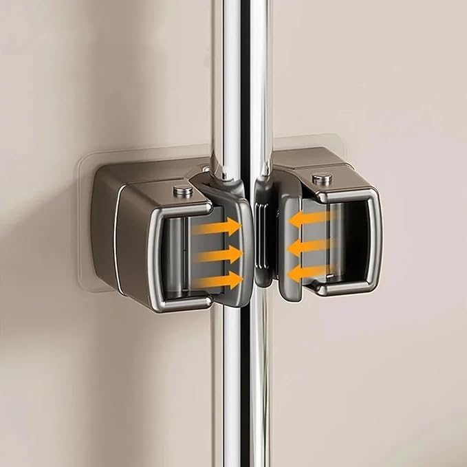 3 Pack Heavy Duty Mop Holder Wall Mount, Strong Adhesive Hanger - Image 4