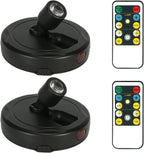 Cordless Spotlight Battery Operated, Indoor Plant Light, LED Display Puck Lights, Dimmable Accent Lighting with Remote, Uplight for Picture Tree Painting Gallery Dartboard Art Photo