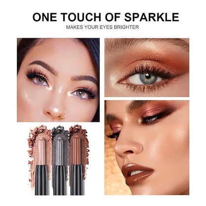 Black Eyeshadow Stick Makeup, Cream Shimmer Eye Shadow Pencil, Hypoallergenic - Image 4