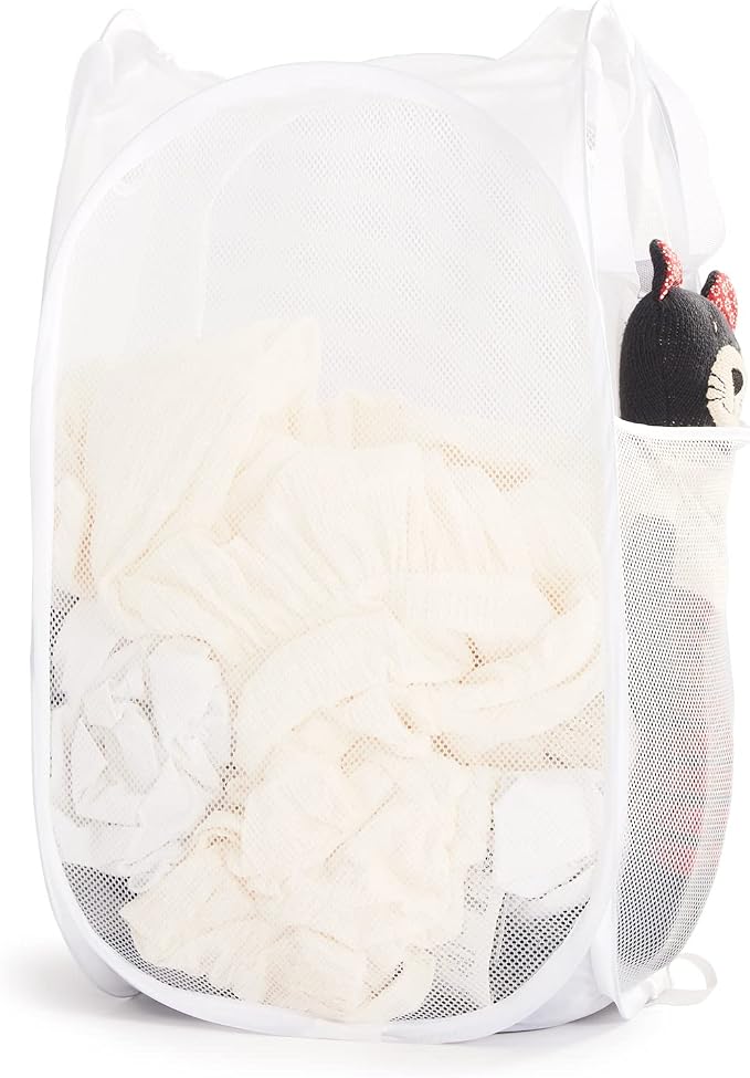 TECHMILLY Collapsible Mesh Pop Up Laundry Hamper by TECHMILLY