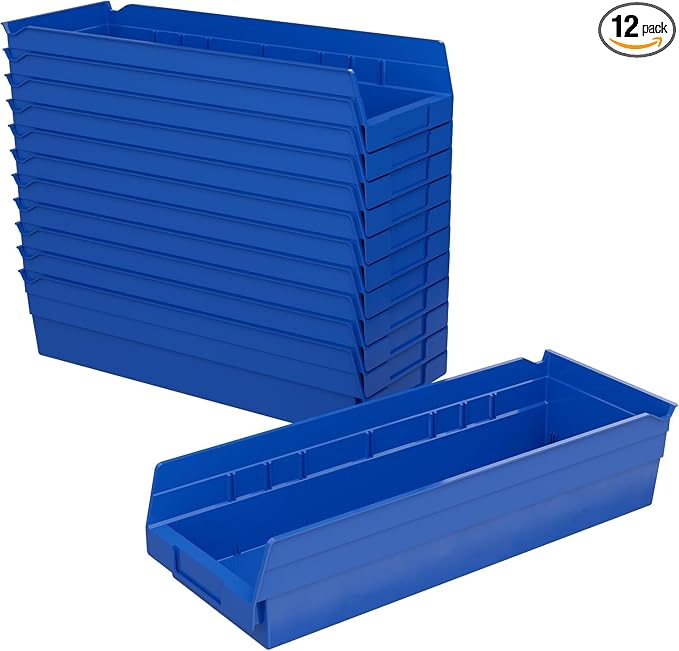 Akro-Mils 30138 Plastic Shelf Bins, Heavy Duty Storage Bins by Akro-Mils