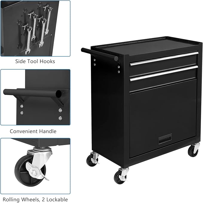 TUFFIOM 8-Drawer Rolling Tool Chest, Tool Storage Cabinet w/Lockable Wheels - Image 5