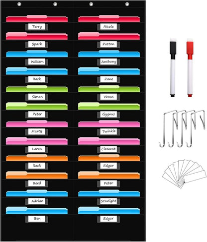 REGELETO 24 Pockets File Storage Pocket Chart by REGELETO