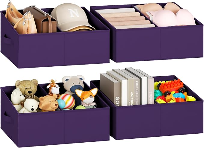 DIMJ Large Closet Shelf Organizer Bins 6 Packs by DiMJ