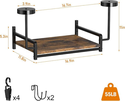 OYEAL Motorcycle Helmet Holder Wall Mount, Rustic Helmet Display Rack - Image 3