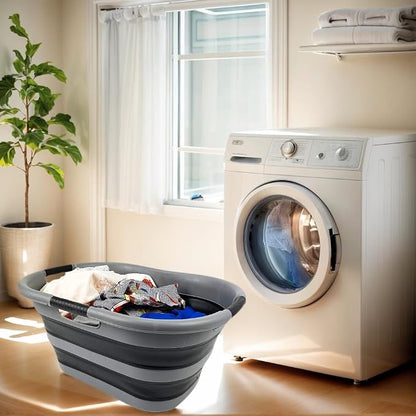 SAMMART 40L Collapsible Plastic Laundry Basket - Image 3
