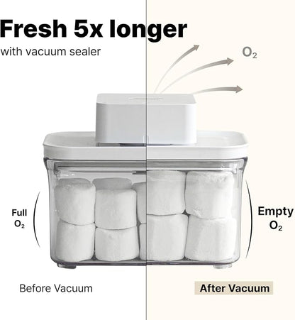 VAKUEN Premium Airtight Food Storage Containers & Vacuum Sealer Machine Starter - Image 3