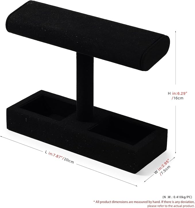 Oirlv Microfiber T-Bar Watch Display Stand Jewelry Display Props Jewelry - Image 8