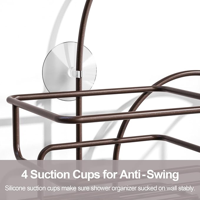 SRIWATANA Shower Caddy Organizer Hanging Over Head, Bathroom Shower Rack Hanger - Image 5