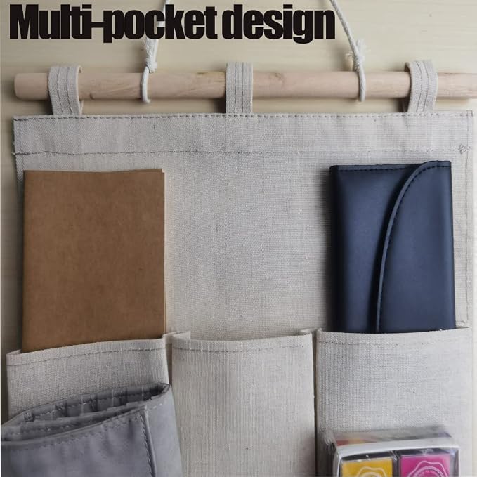 KINGREE Over The Door Magazine Storage Pockets, Wall Door Closet Hanging - Image 3