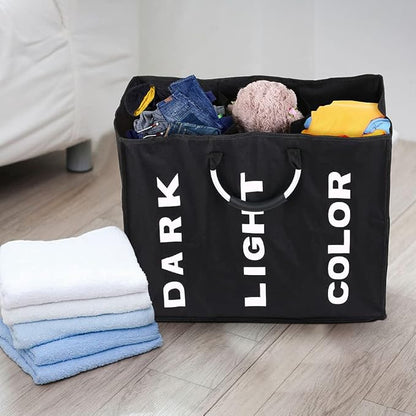 ACAGALA 3-Section Foldable Laundry Hamper - Image 2