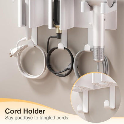 Hair Tool Organizer Wall Mount, Hair Dryer Holder, Curling Iron Storage - Image 2