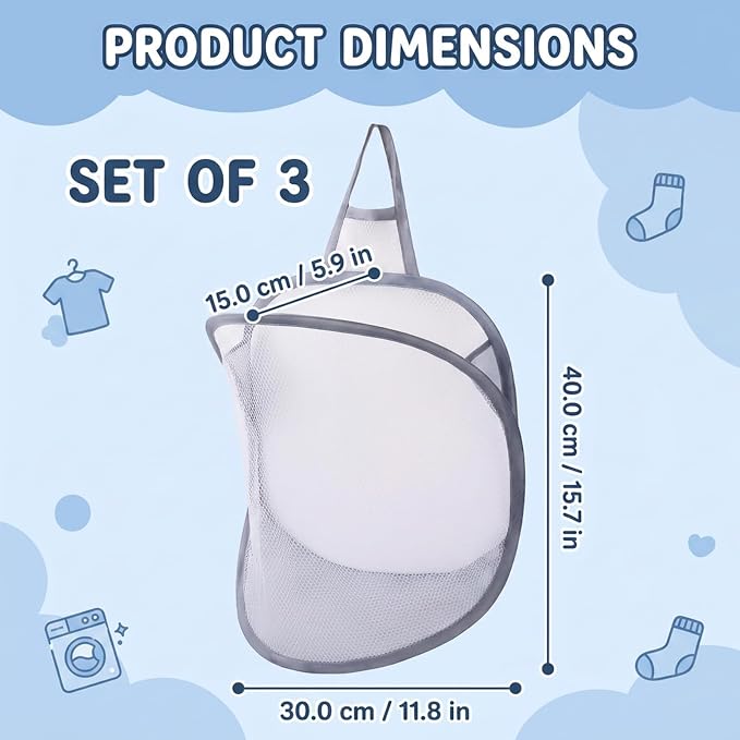 3 pcs Mini Hamper, Hanging Laundry Hamper - Image 2