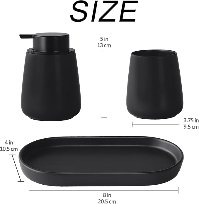 Matte Black Bathroom Accessory Set - Image 4