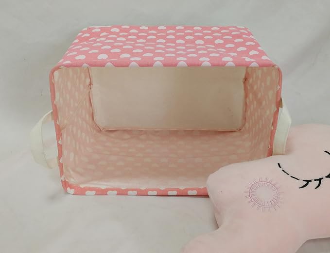 MAIZMZ Girls Storage Basket Pink Valentine's Day Gifts Basket Waterproof - Image 4