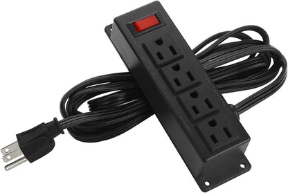 Wall Mount Power Outlet Strip, 4 Outlet Mountable Power Strip by HHSOET