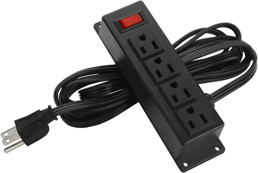 Wall Mount Power Outlet Strip, 4 Outlet Mountable Power Strip by HHSOET