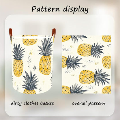 Laundry Baskets 15.7x19.7 Inch Pineapple Tropical Design Collapsible Laundry - Image 5