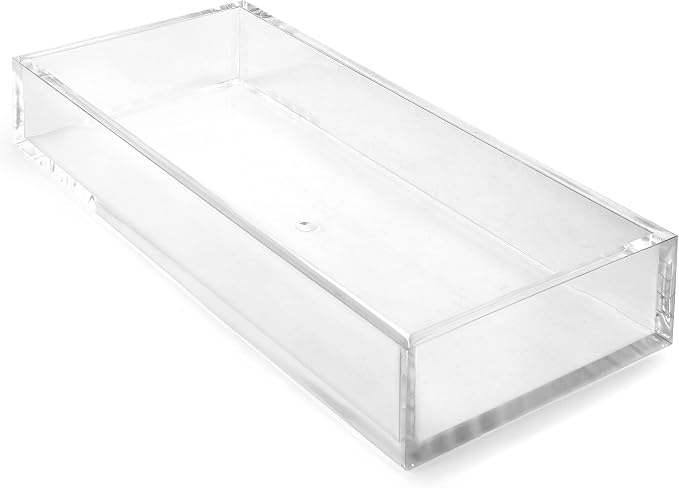 Huang Acrylic Clear Catchall Decorative Tray | Minimalistic Design - Image 3