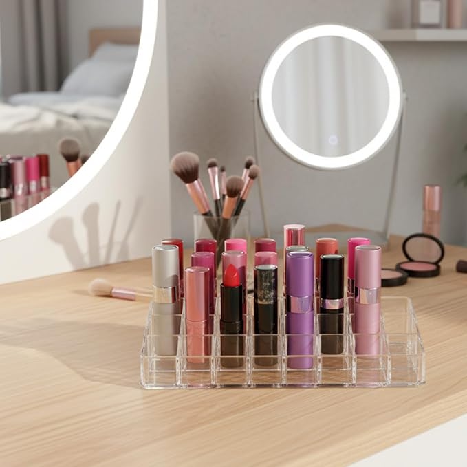 MAQUITA 4 Pcs Clear Lipstick Holder Acrylic Lip Gloss Organizer Cosmetic - Image 6