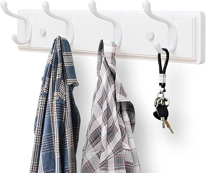 Wooden Coat Rack, Wall-Mounted Organizer - Image 2