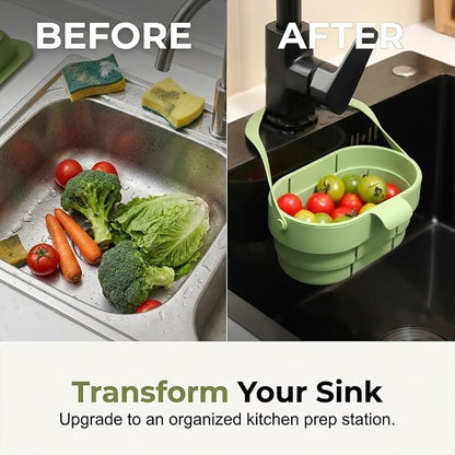 KitchenSink Drain Basket Foldable Hanging Easy Clean Large Capacity - Image 3