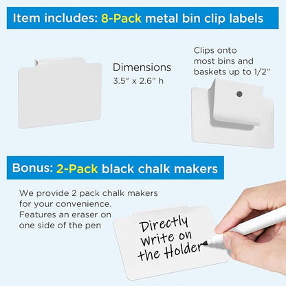 Metal Basket Bin Label Clip - Image 2