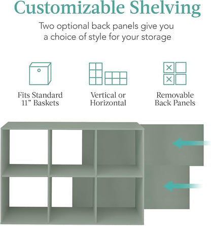 Best Choice Products Kids Bookcase 6-Cube Storage Organizer, 11in Shelf Opening - Image 3