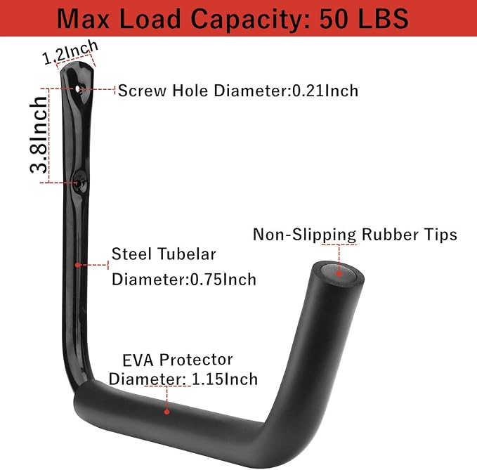 Kayak Storage Rack, Heavy Duty Wall Mount Kayak Hanger - Image 4