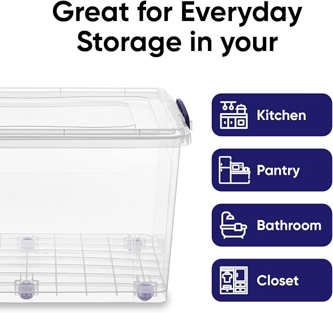 Superio Storage Bins with Lids- Clear Boxes - Image 4