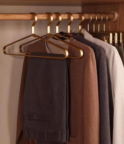 Premium Matte Gold Aluminum Coat Hangers 90 Piece Set, 16.5” Extra Smooth & - Image 5