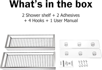 Bathroom Adhesive Shower Caddy Basket Shelf - Image 9