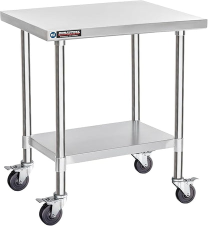 DuraSteel 30x24 NSF Stainless Steel Cart Work Table by DuraSteel