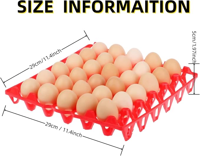 8-Pack Plastic Egg Tray Egg Crates 30-Egg Flats - Image 5