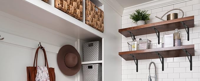 12 Pack L12 x H 8" Black Heavy Duty Shelf Brackets - Image 9